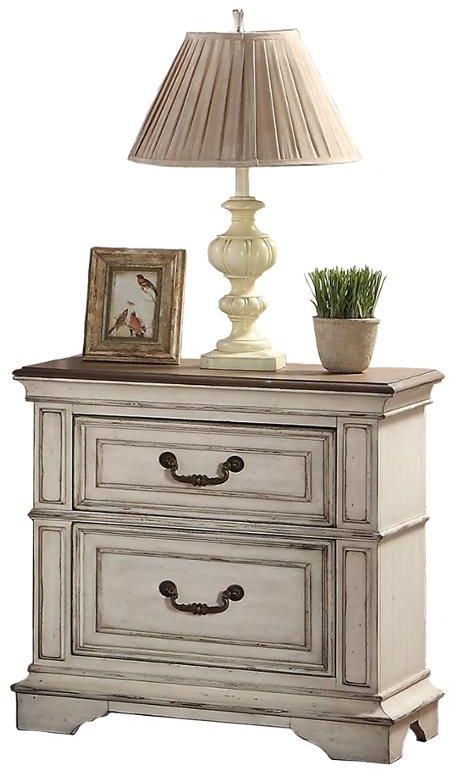 New Classic® Home Furnishings Anastasia 5-Piece Antique Bisque Queen Upholstered Bedroom Set with Chest and Nightstand-2