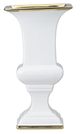 A & B Home Elliette Gold/White Pedestal Vase-3