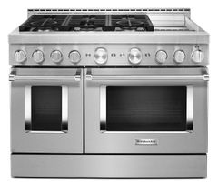 KitchenAid® 48" Stainless Steel Commercial Style Pro Style Gas Range