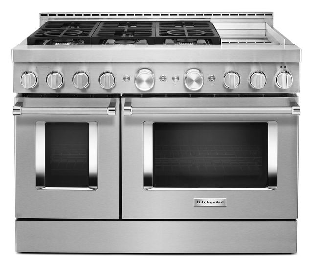 KitchenAid® 48" Stainless Steel Commercial Style Pro Style Gas Range