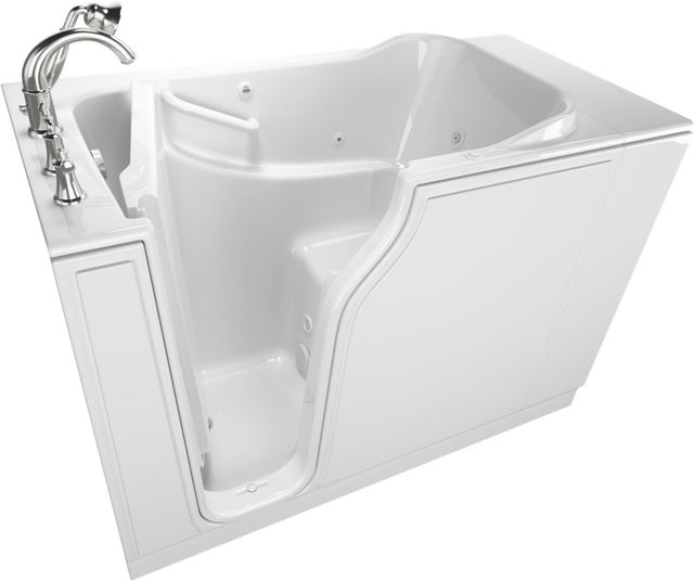 American Standard Value Series White Alcove Walk-In Whirlpool Bathtub-2