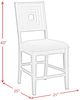 Elements International Avalanche Antique White Counter Side Chair-2