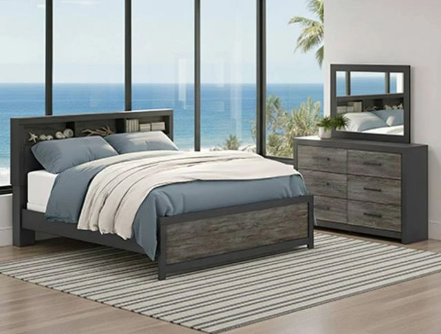 Signature Design by Ashley® Jonnifer Black/Gray Full Bookcase Bed-1
