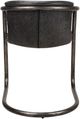 Moe's Home Collection Freeman 2-Piece Onyx Black Leather Dining Arm Chair Set-2
