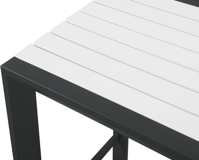 Meridian Furniture Nizuc White Polywood Outdoor Patio Square Bar Table-2