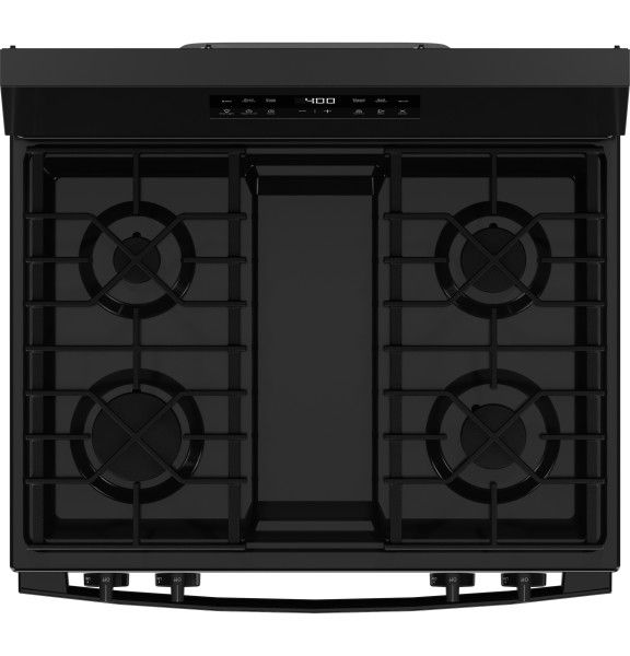 GE® 400 Series 30" Black Freestanding Gas Range-3