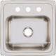 Elkay Lustertone® Lustrous Satin 15" 3-Hole Single Bowl Drop-in Bar Sink-0