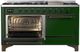 Ilve® Majestic III 60" Emerald Green Pro Style Dual Fuel Liquid Propane Range with Solid Door and Burnished Trim-2