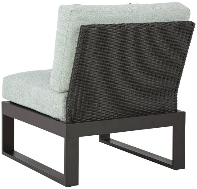 Signature Design by Ashley® Beachloft 3-Piece Black/Gray Aluminum/Fabric Modular Outdoor Sectional-4