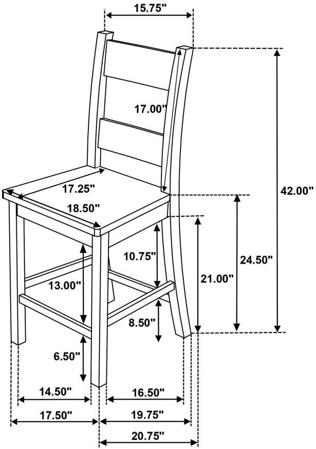 Coaster® Cardova Vineyard Oak Counter Height Dining Chair-4