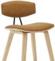 Armen Living Fox Camel/Oak Barstool-5