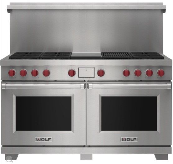 Wolf® 20" Stainless Steel Range Riser with Shelf-1