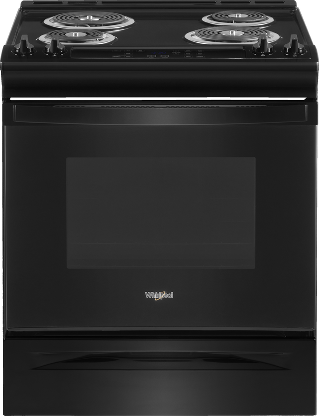 Whirlpool® 30" Black Freestanding Electric Range