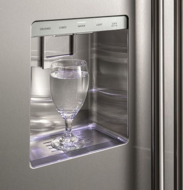 Monogram® 36 in. 20.2 Cu. Ft. Stainless Steel Built In Counter Depth Side-by-Side Refrigerator-4