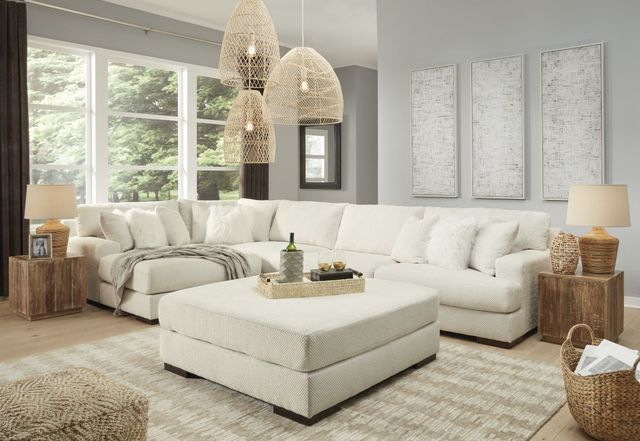 Signature Design by Ashley® Zada Ivory Oversized Accent Ottoman-2