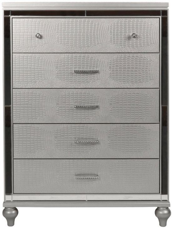 American Wholesale Furniture Valentino Silver Chest-1