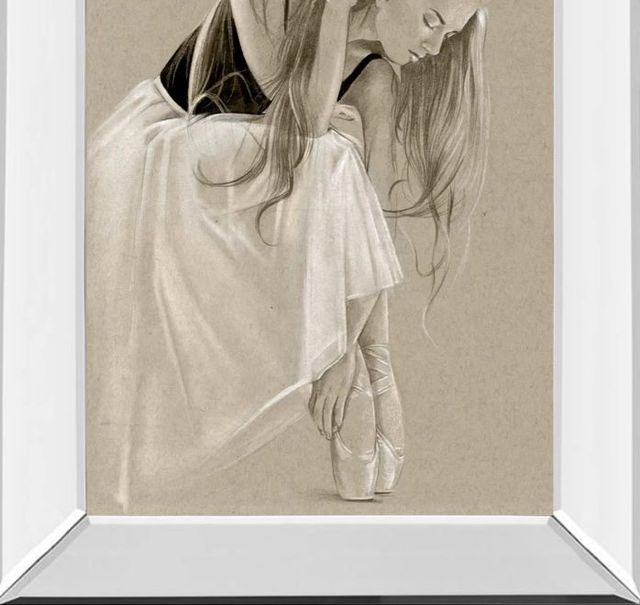 Classy Art Black Leotard I by Jennifer Paxton Parker Mirror Framed Wall Art-1