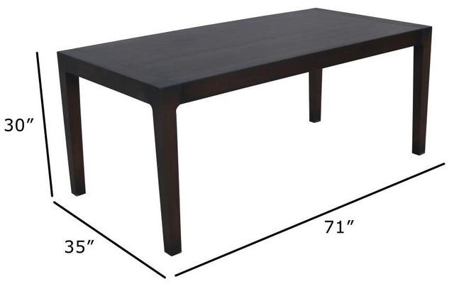 Nest Home Collections Morgan Java 71" Rectangular Dining Table -2