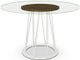 Amisco Customizable Calypso Flat Edge Glass Top Round Dining Table -4