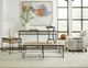 Hooker® Furniture St. Armand Light Natural Chairside Table with Antique Bronze Base-1