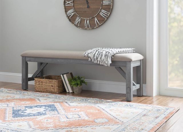Powell® Turino Weathered Gray Dining Bench-2