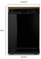Whirlpool® 24" Heavy Duty Portable Dishwasher Black with 1-Hour Wash Cycle-2