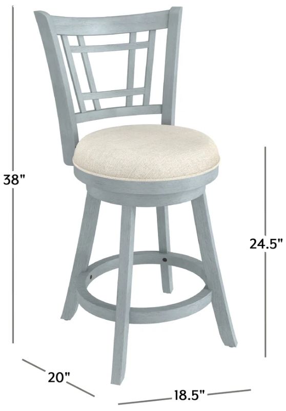 HH2 Home Glenway Brushed Gray Counter Height Stool-1