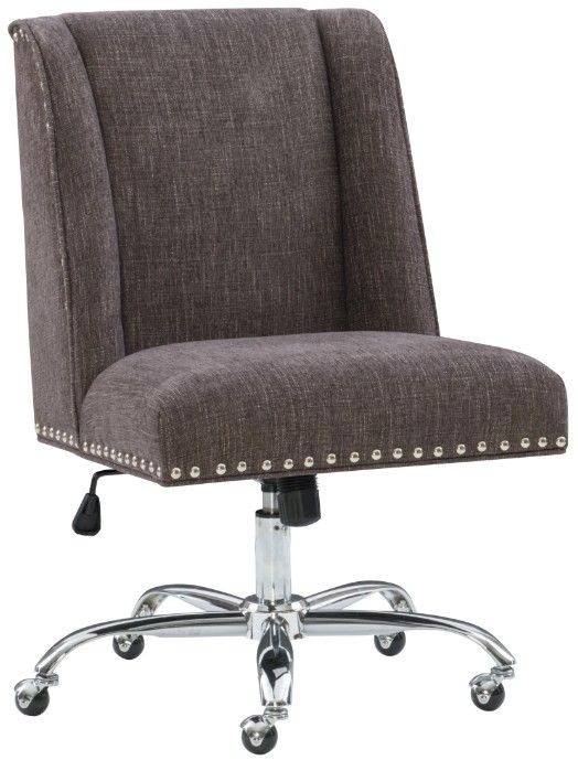Linon Draper Charcoal Office Chair-0