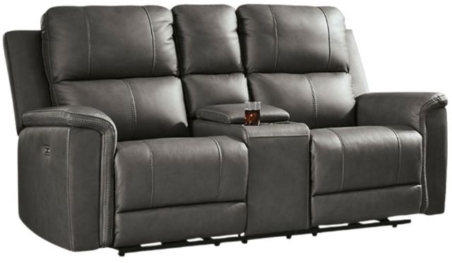 Signature Design by Ashley® Beryton Anchor Power Reclining Loveseat with Console and Adjustable Headrest-0