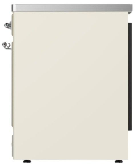 Ilve® Majestic III 30" Antique White Pro Style Induction Range with Solid Door and Chrome Trim-2