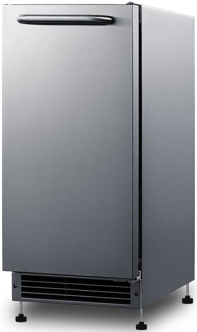 Summit® 15" 25 lb. Stainless Steel Ice Maker-3