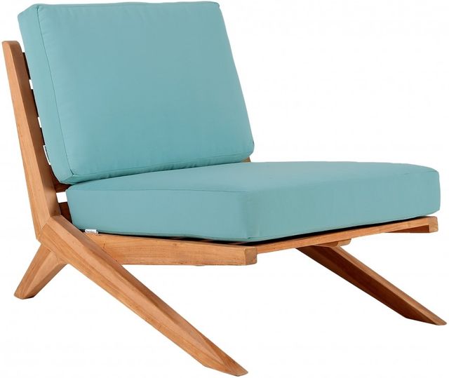 Meridian Furniture Tahiti Sea Blue Fabric Outdoor Accent Chair-0