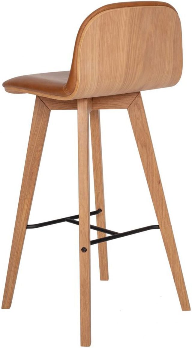 Moe's Home Collection Napoli Leather Tan Bar Stool-3