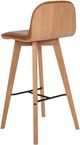 Moe's Home Collection Napoli Leather Tan Bar Stool-3