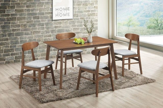 New Classic® Home Furnishings Morocco Light Gray/Walnut Dining Side Chair-1