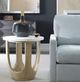 Uttermost® Tatli Ivory Side Table with Light Oatmeal Base-1
