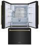 ZLINE Autograph Edition 36" 28.9 Cu. Ft. Black Stainless Steel Standard-Depth French Door Fingerprint-Resistant Refrigerator with External Water Dispenser and Dual Ice Maker in Champagne Bronze Helix Handles-4