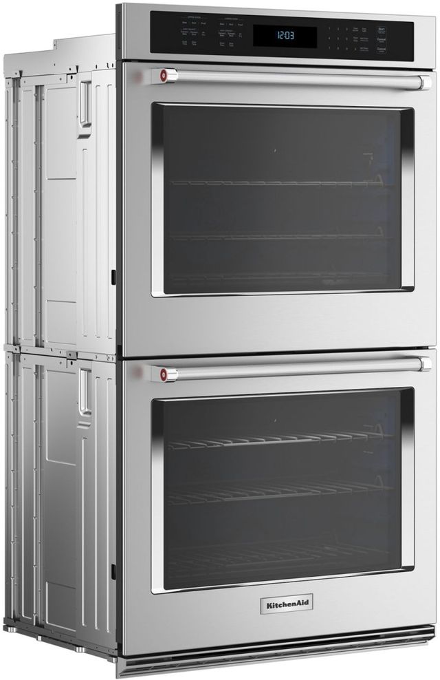 KitchenAid® 30" PrintShield Stainless Steel Double Electric Wall Oven-1