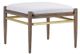 Currey & Company Visby Muslin Light Pepper/Brushed Brass Ottoman-0