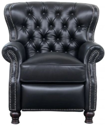 BarcaLounger® Presidential Wenlock Onyx Leather Manual Recliner-3