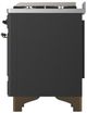 Ilve® Majestic III 48" Graphite Matte Pro Style Dual Fuel Liquid Propane Range with Solid Door and Burnished Trim-3