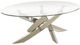 Furniture of America® Laila Glass Top Coffee Table with Chrome Cross Legs-0