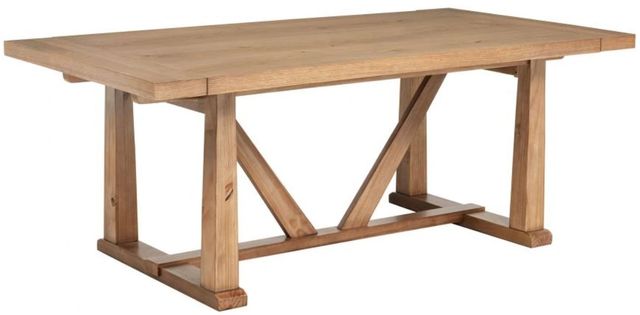 Coaster® Middleton Natural Brown 106" Extension Leaf Dining Table-0