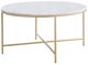Coaster® Ellison 2-Piece White Top Occasional Table with Gold Base Set-2