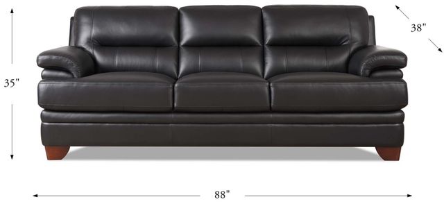 Hydeline® Luxor Gunmetal Black Sofa-1