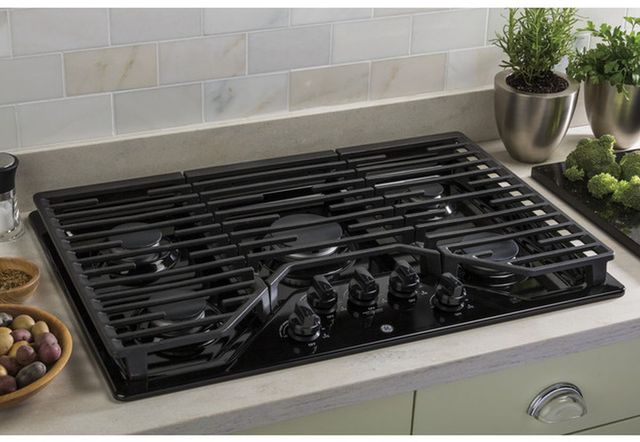 GE® 30" Black Built-In Gas Cooktop-2
