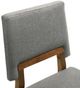 Armen Living Channell 2-Piece Gray/Walnut Upholstered Dining Chair Set-4