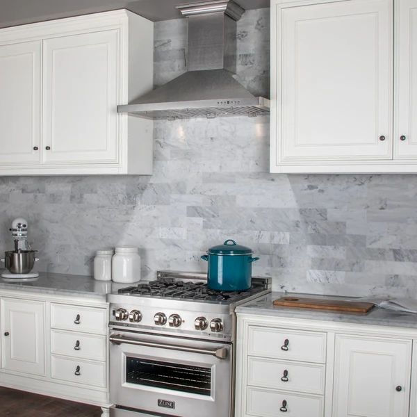 ZLINE 48" Satin Stainless Steel Wall Mounted Range Hood-1