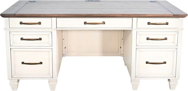 Sunny Designs™ Pasadena Buckskin/Marble White Desk-2