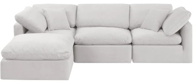 Meridian Furniture Indulge 4-Piece Cream Modular Sectional-1